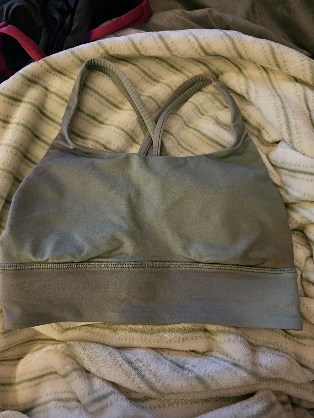 lululemon athletica Sage Green Longline Sports Bra